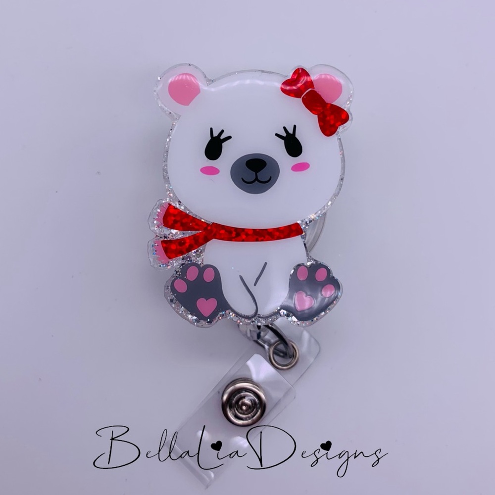 Polar Bear Girl Badge Reel